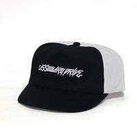 Cassowary Drive 2 Tone Logo Cap — three quarter view of black front panel