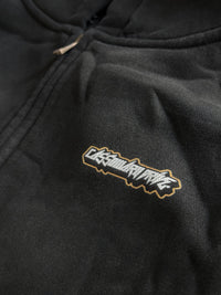 Distressed Double Zip-Up